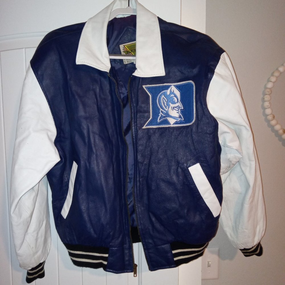 **RARE** Vintage Duke University Leather Bomber Jacket